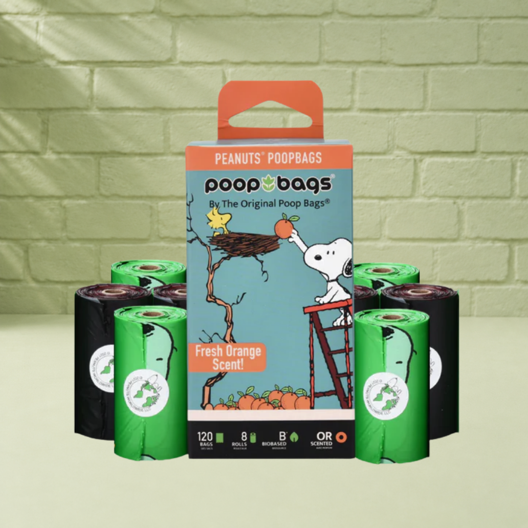 Snoopy® Orange Scented Leash Roll Poop Bags
