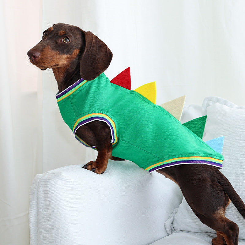 Sausage Dog Special Dinosaur Vest Dog Outdoor Comfortable Clothes Pet Four-legged Clothes Cute Photo Pet Clothes