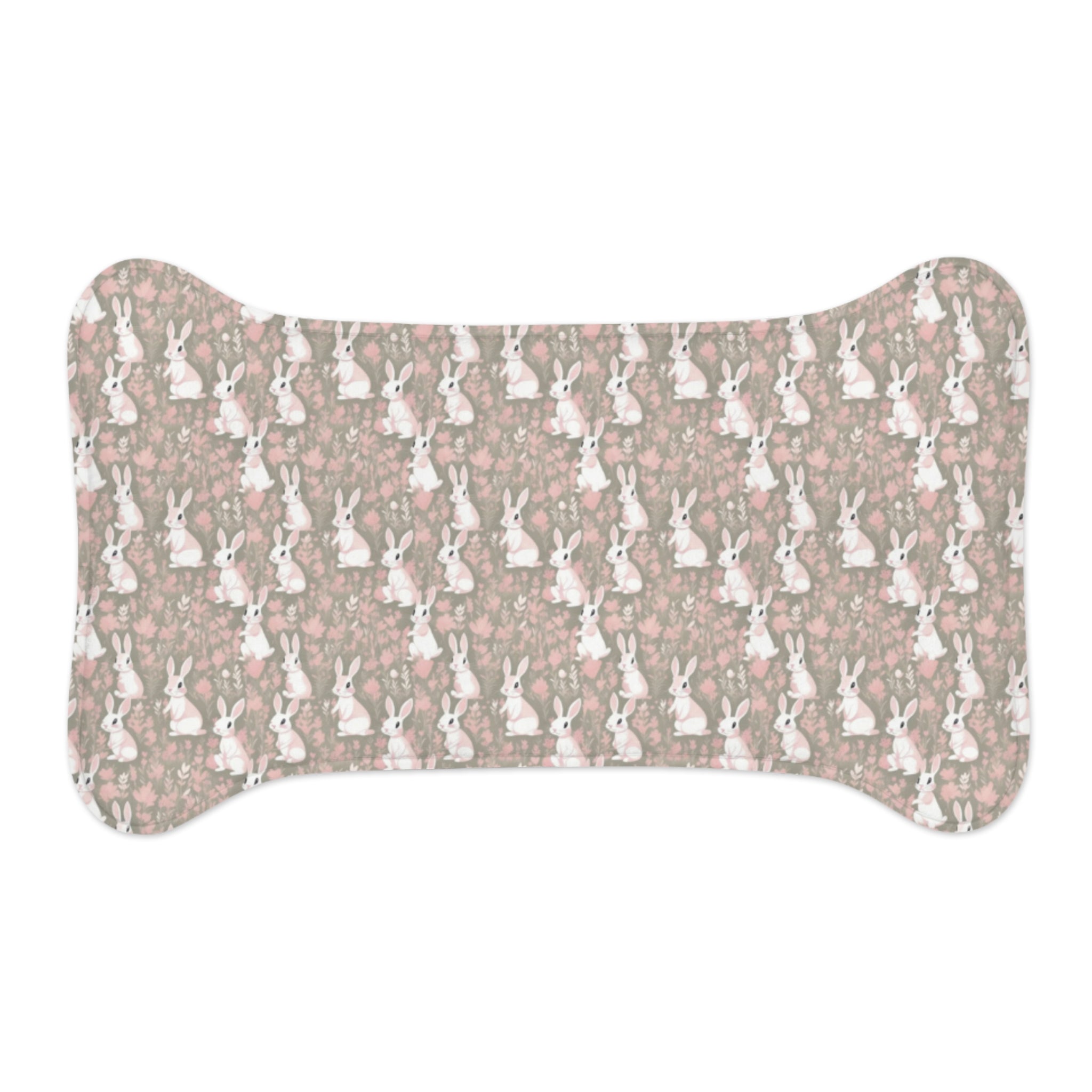 Blushing Meadow Bunny Parade Pattern - Pet Feeding Mat Pet Ze