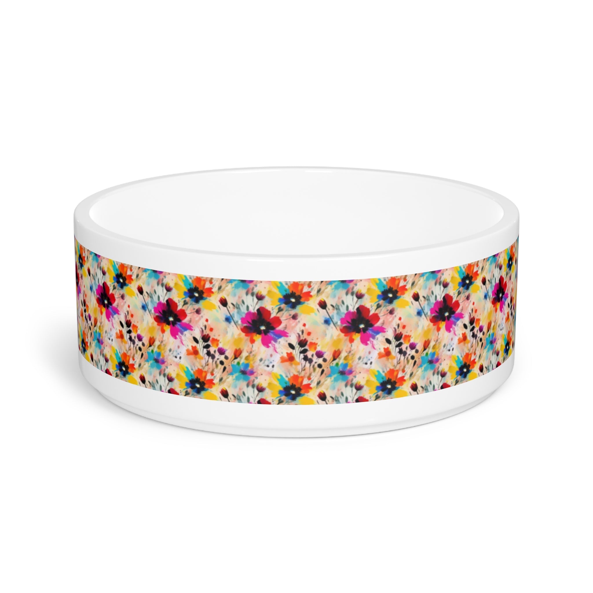 Wildflower Confetti in Watercolor Bloom - Pet Bowl