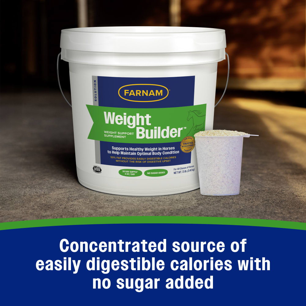 Farnam Equine Weight Builder 7.5 lbs Weight Support Supplement for Horses