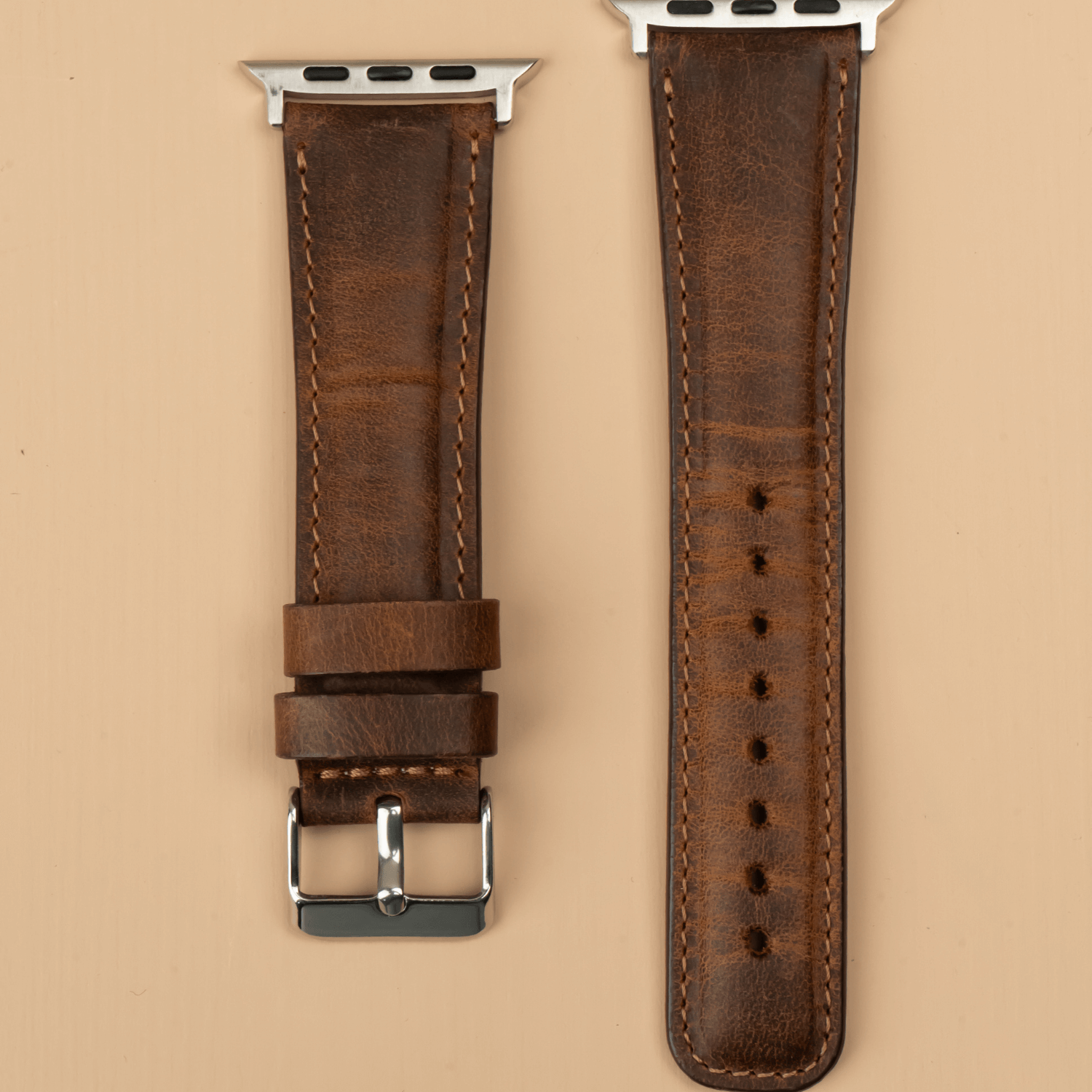 Apple Watch Dark Brown Leather Strap - Boston