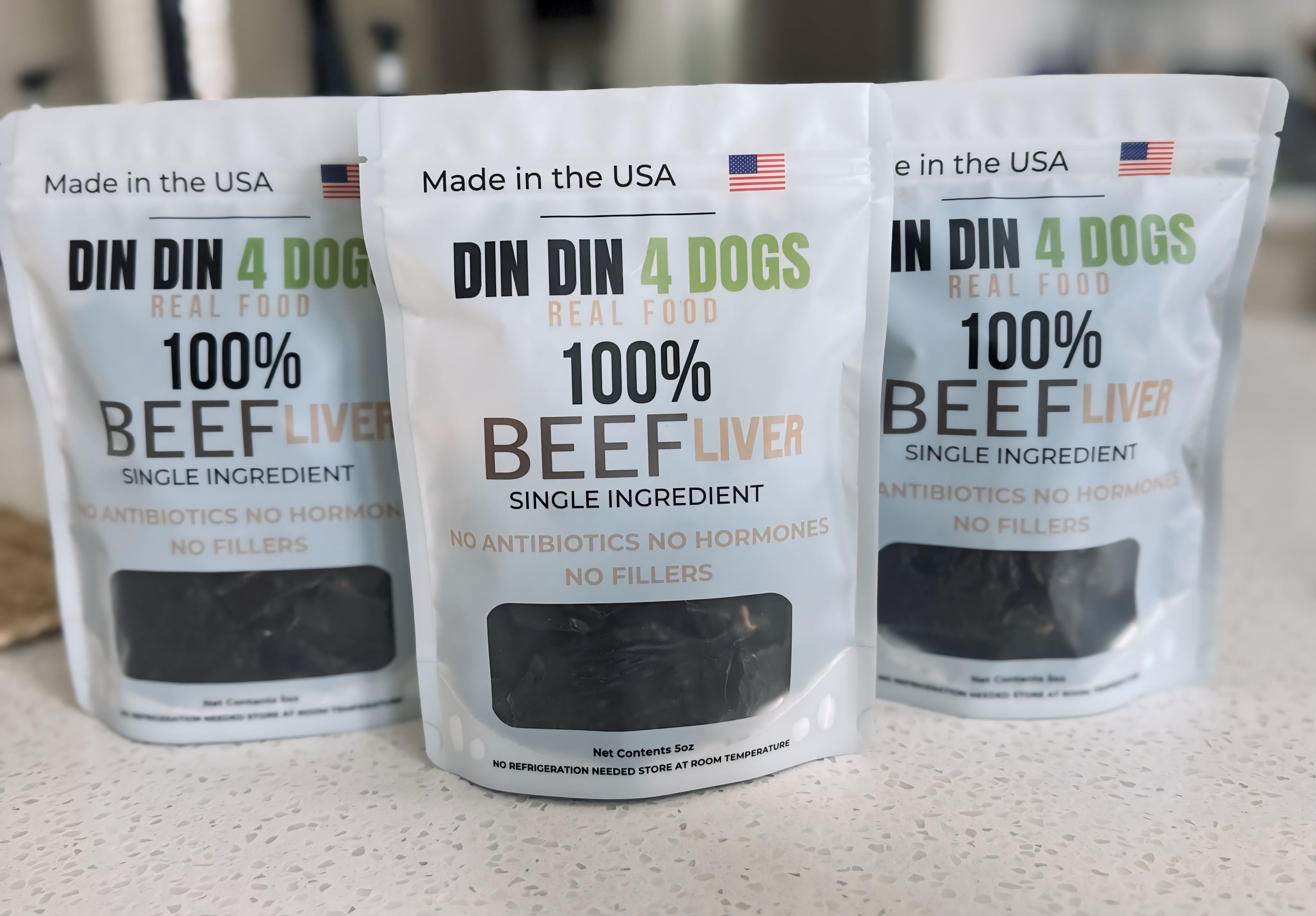 Beef Liver Dog Treats, 5 Ounce Bag, Single Ingredient, High Protein
