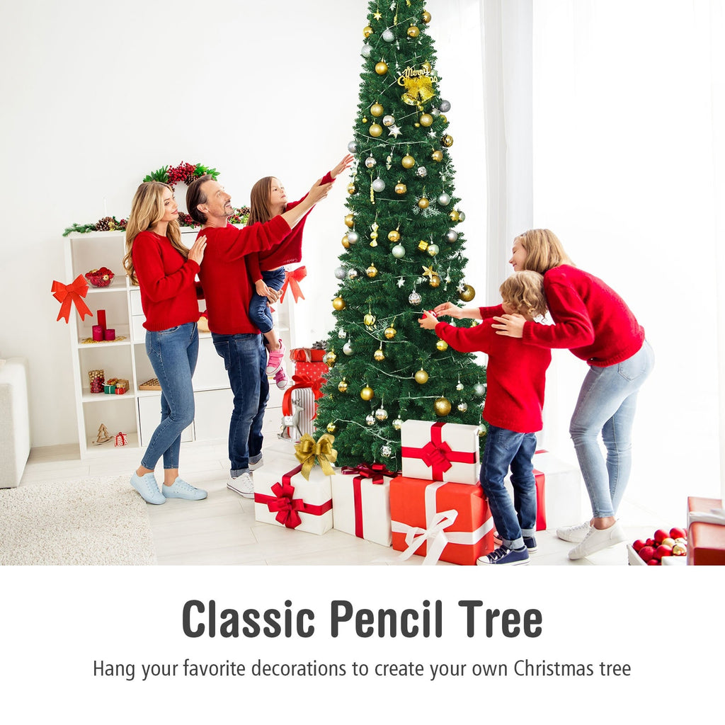 PVC Artificial Slim Pencil Christmas Tree
