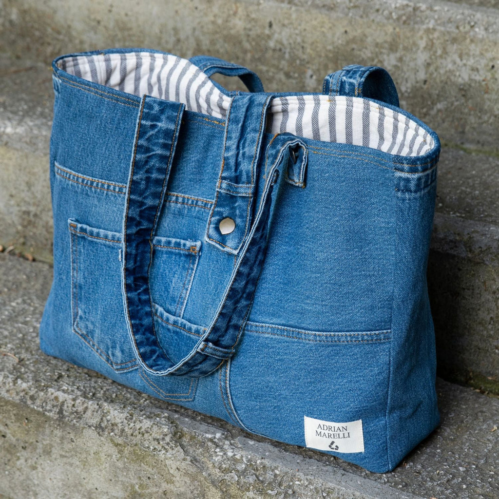 Brooklyn Heritage Tote / Recycled Denim Blue