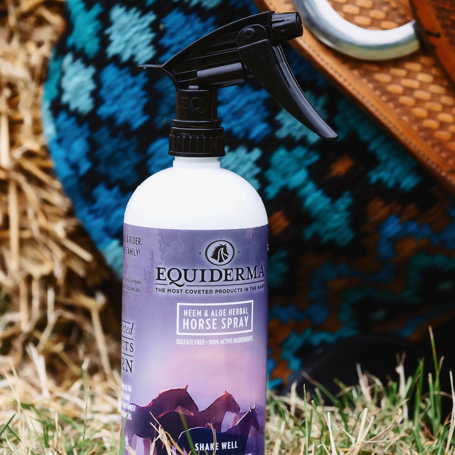 Equiderma Neem & Aloe Horse Spray Natural Coat Care 32 oz.