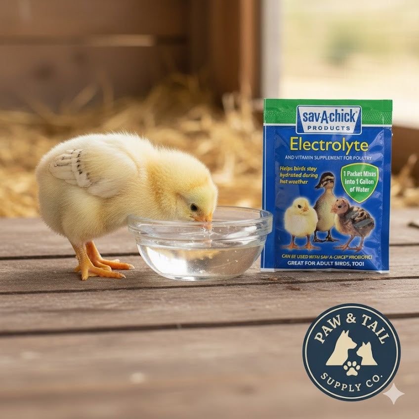 Chicken Bird Sav-a-chick Poultry Vitamins Electrolytes Supplement Stress Relief 9pck