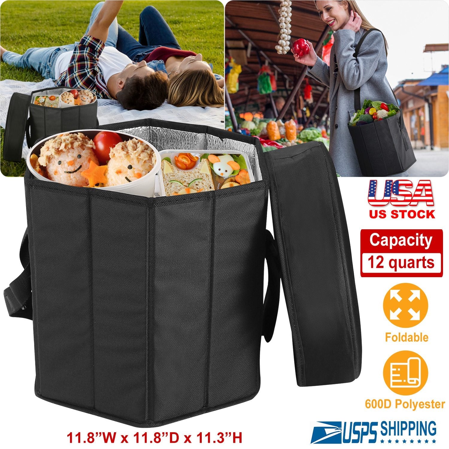 GBruno Collapsible Grocery Cooler Bag
