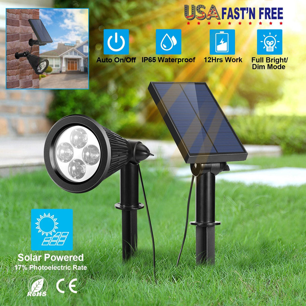Solar Powered Spotlight for Outdoors for Gardens & Pathways