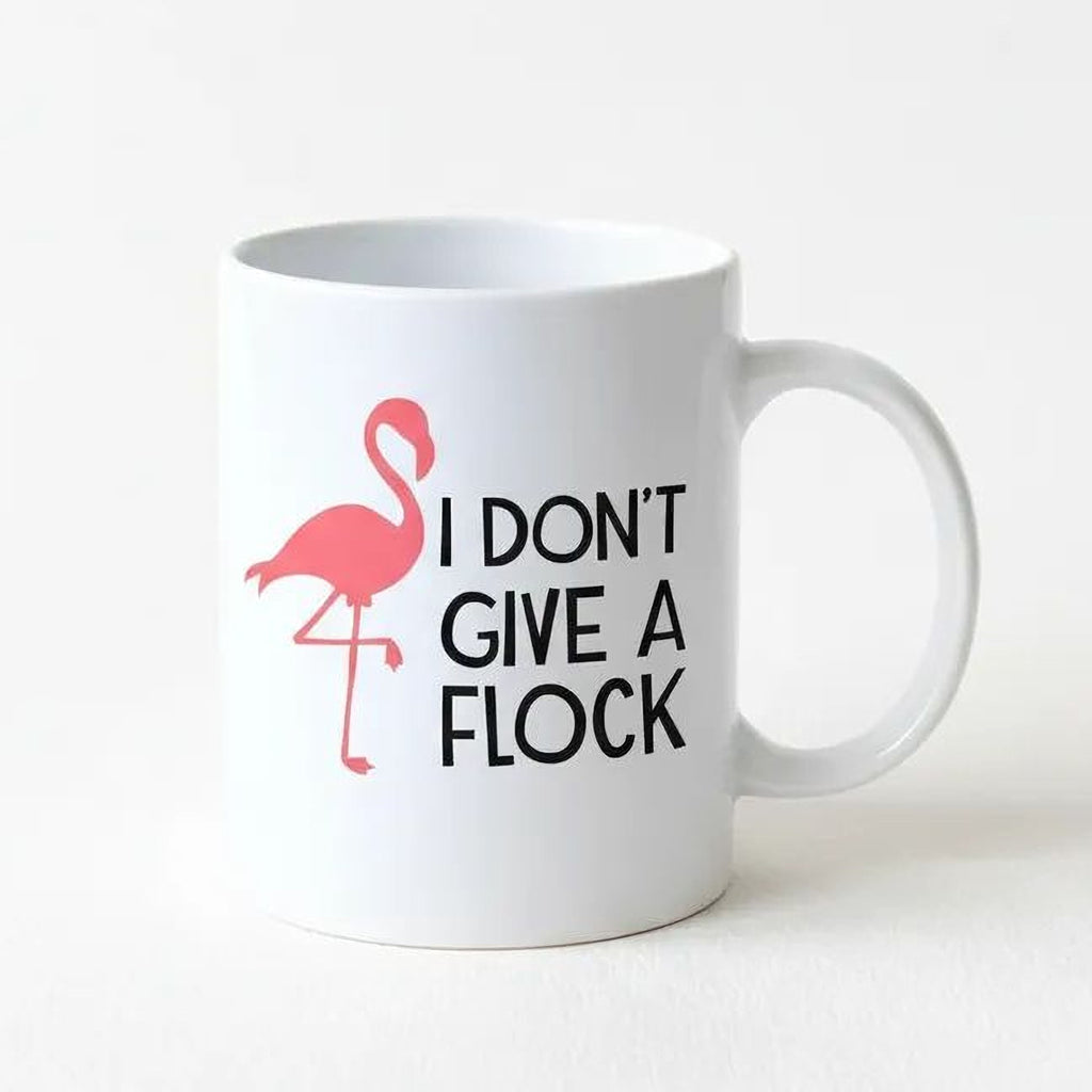 Funny Flamingo Mug - Pink Ceramic Coffee Cup, Dishwasher Safe Double-Sided Gift