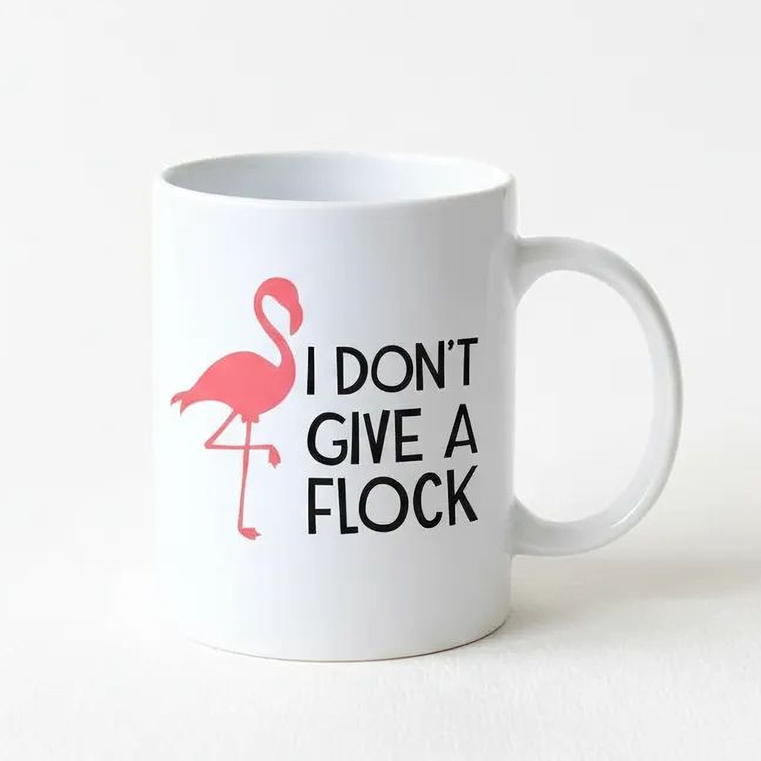 Funny Flamingo Mug - Pink Ceramic Coffee Cup, Dishwasher Safe Double-Sided Gift