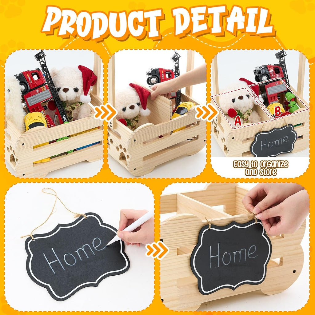 Dog Storage Organizer Wooden Closet Toy Clothes Rack Hangers 20in
