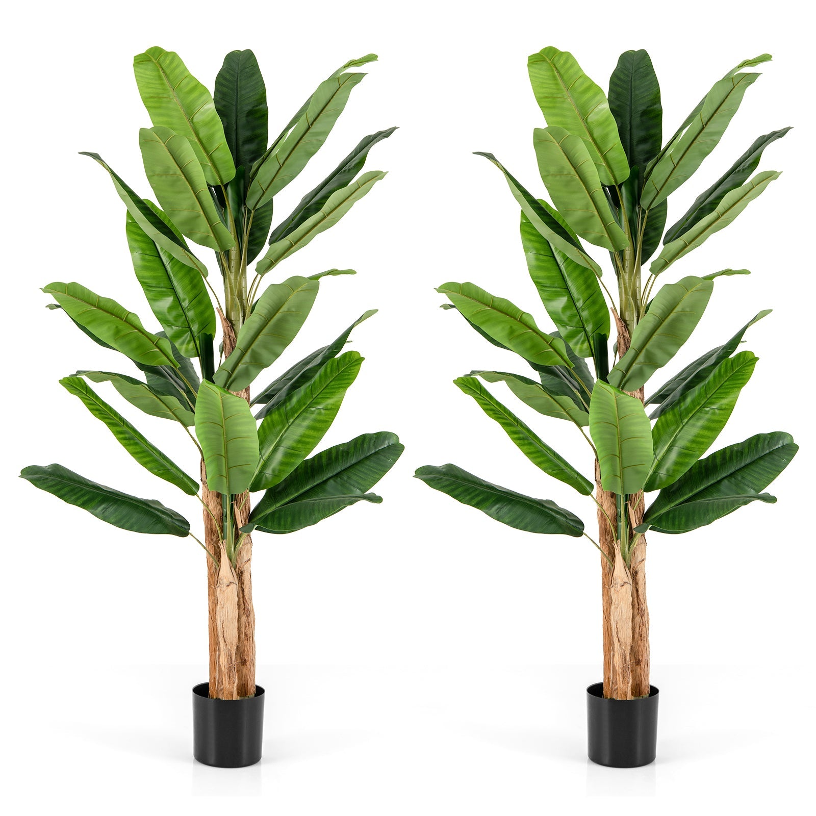 5.5/6.5 Feet Tall Artificial Banana Tree with 10/27 Large Leaves