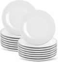 16 Pcs Porcelain Dessert Plates,6 inch White Appetizer Plates,Round Small White Plates,Small Plates for Appetizers,Ceramic Dessert Plate for Cake Snacks,Microwave Oven and Dishwasher Safe