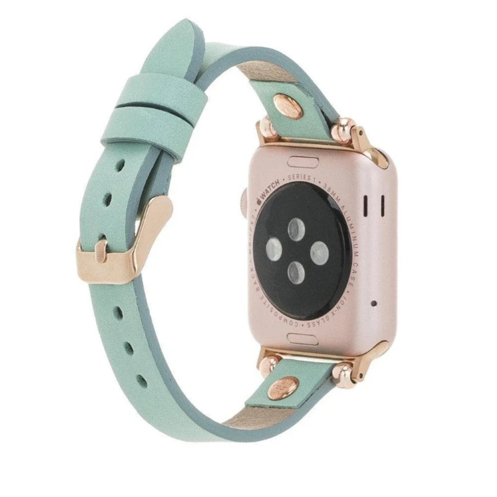 Apple Watch Mint Green Leather Strap - Detroit