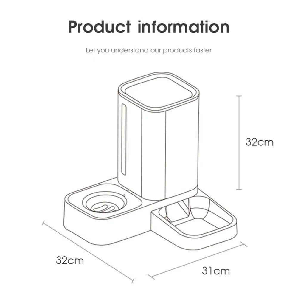 2 in 1 Automatic Auto Pet Feeder