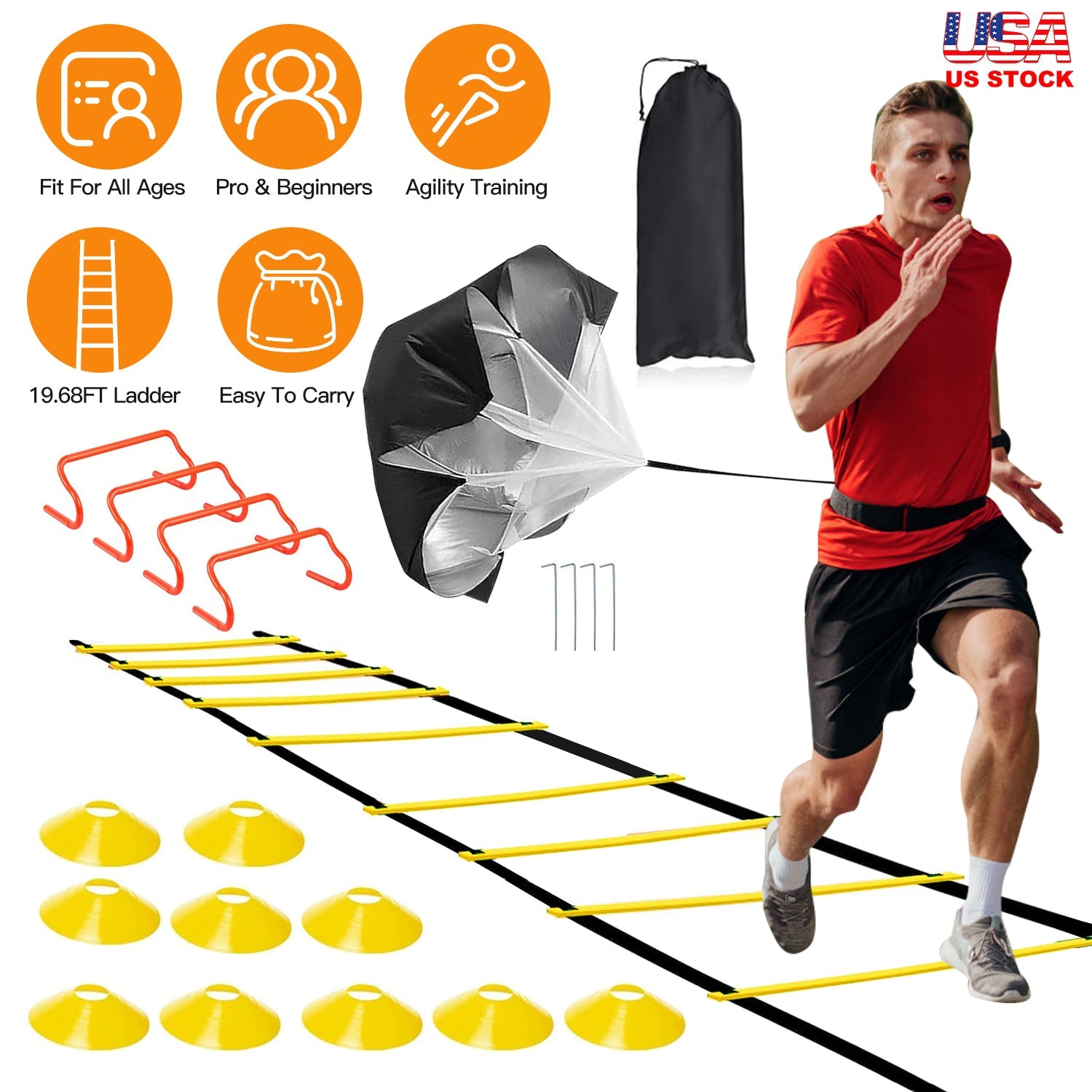 GBruno Speed Agility Training Equipment Set