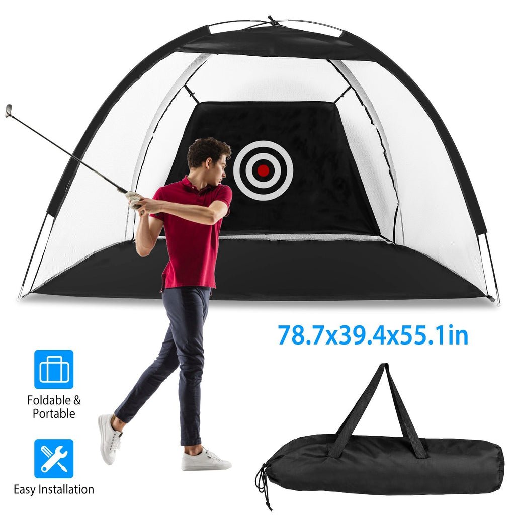 Golf Training Net with Target Cloth & Carry Bag – Indoor/Outdoor Practice