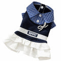 Formal Pet Dress With School Style Ruffles For Dogs And Cats