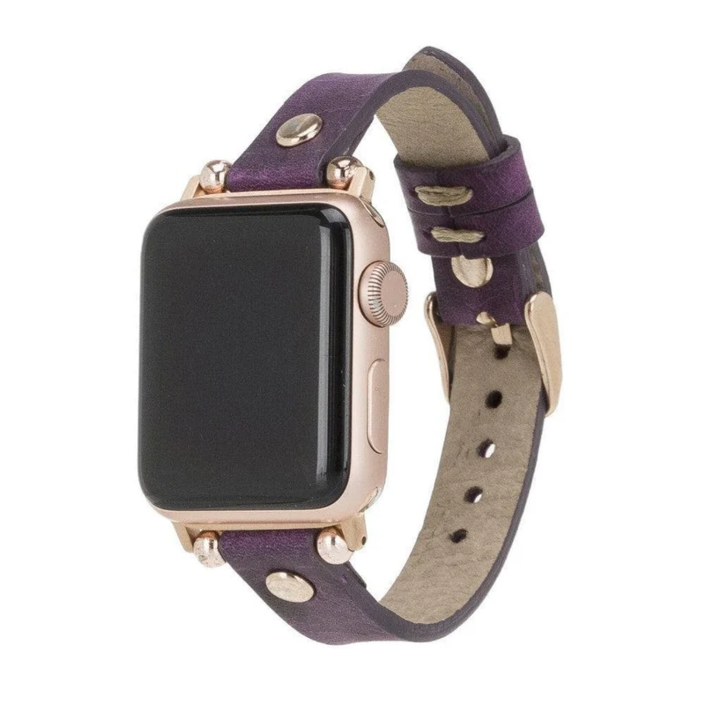 Apple Watch Deep Purple Leather Strap - Detroit