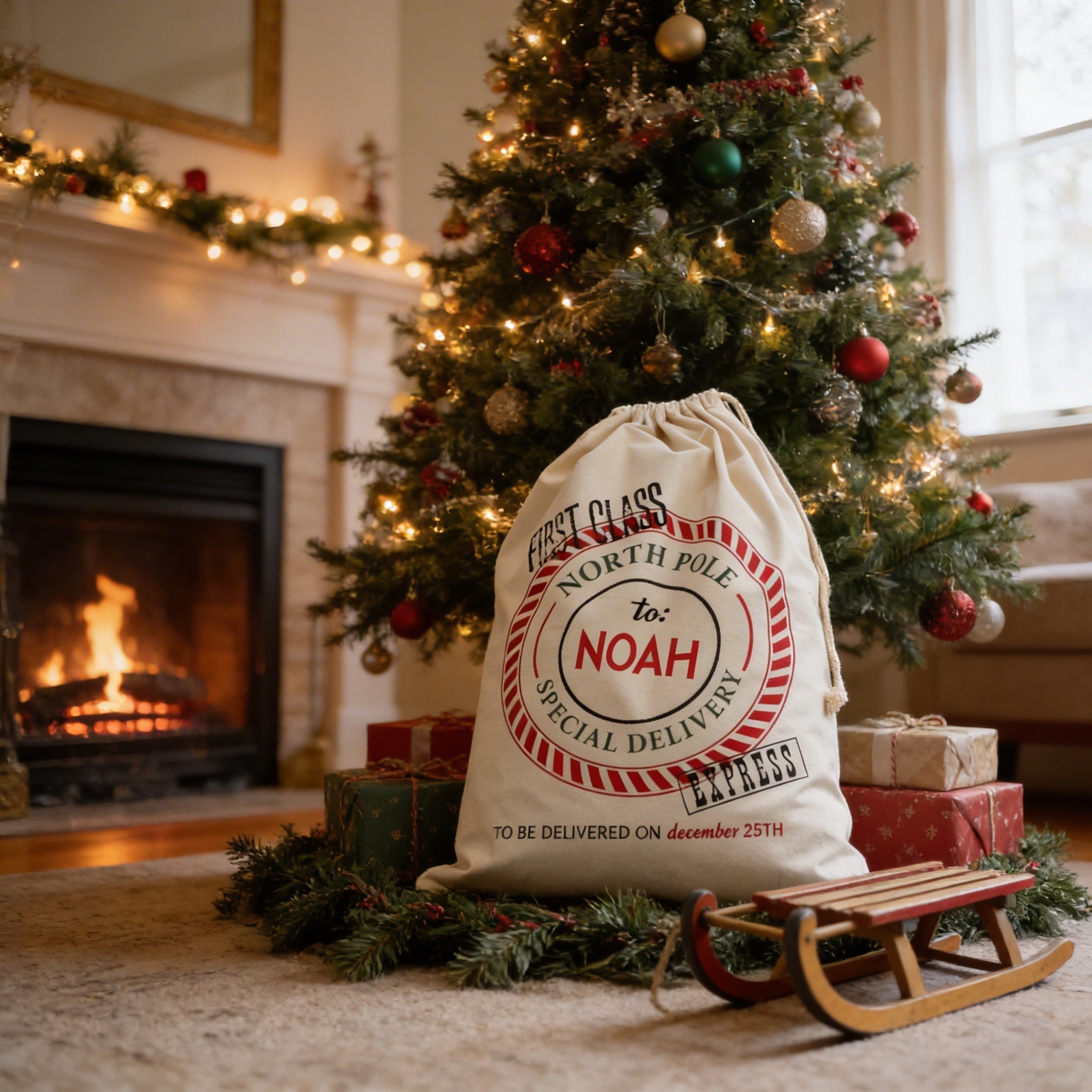 Santa Bag - Personalized Santa Bags - Custom Santa Bag