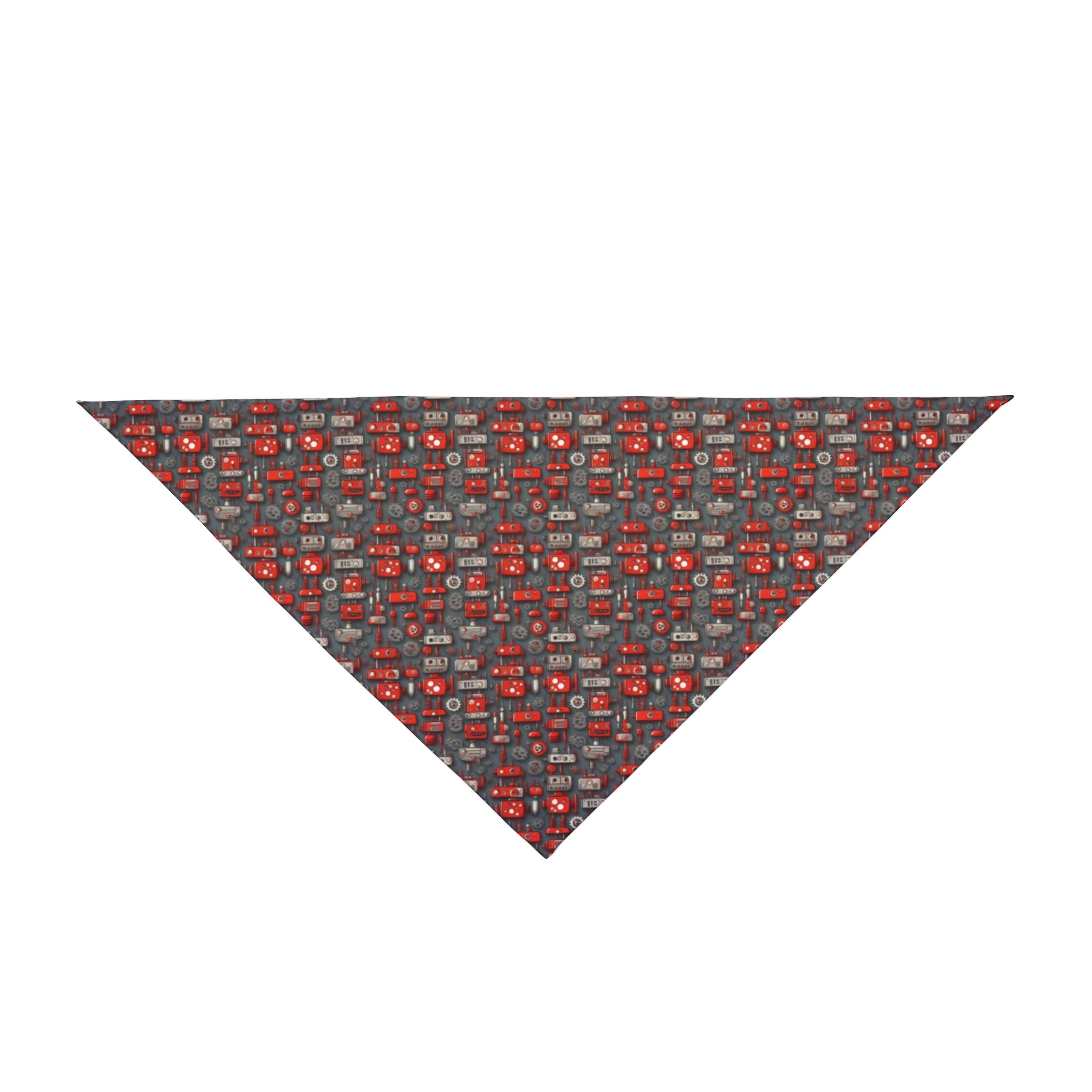 Crimson Cogs and Circuitry Pattern - Pet Bandana Pet Zen