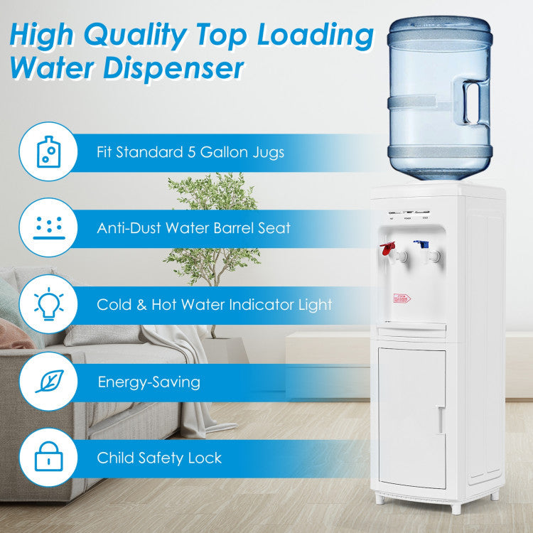 5-Gallon Hot & Cold Water Cooler with Child Safety Lock