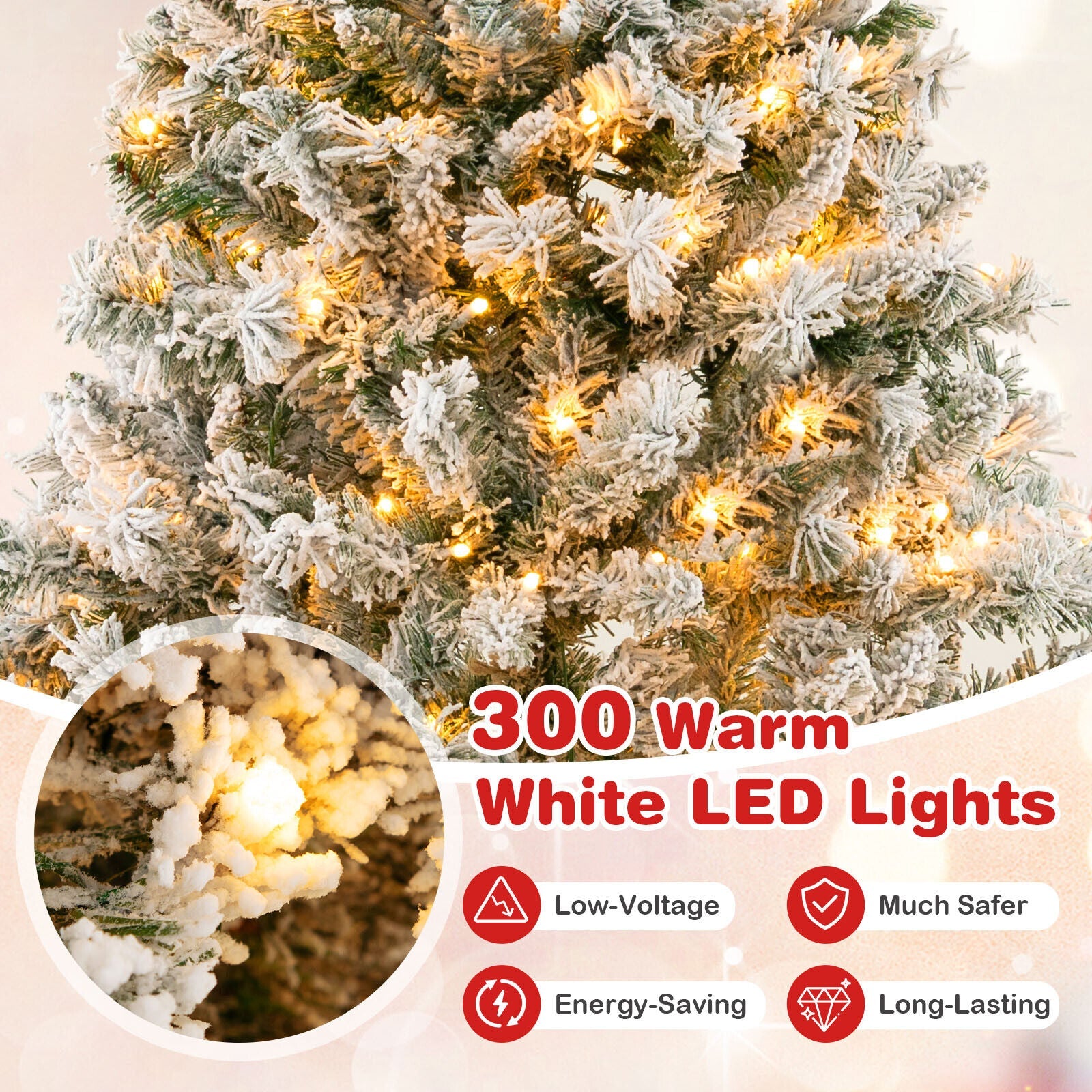 6/7/8 Feet Artificial Xmas Tree 3-Minute Quick Shape