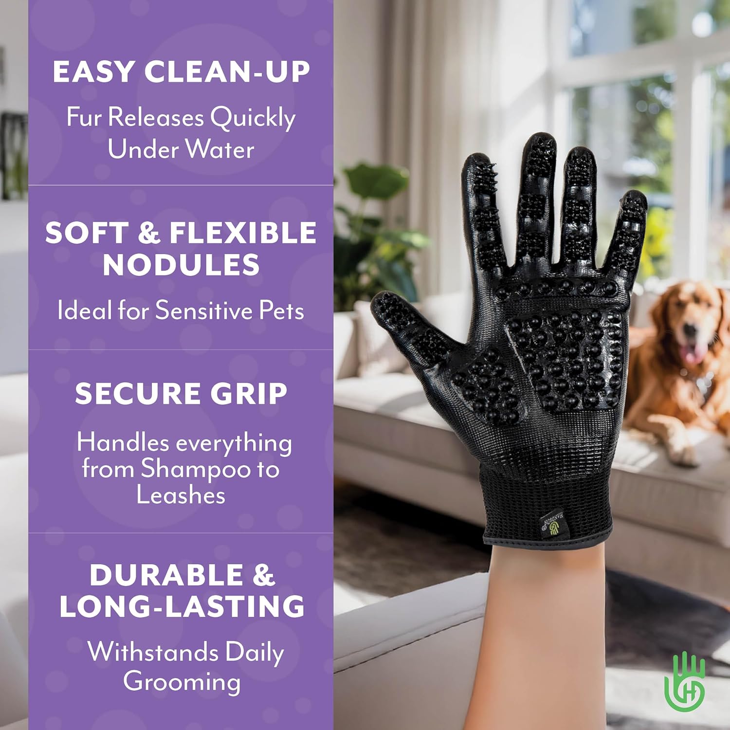 Piccardmeds4pets Ferret Aloe Oats Shampoo 12oz + HandsOn Grooming Gloves Small Combo