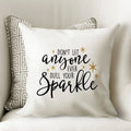 Throw Pillow Gift - Motivational Pillow Cover With Black & Gold Quote, Twill Canvas