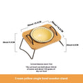 Pet Wooden Rack Multi-functional Ceramic Cat Bowl Anti-tumble Water Feeding Oblique Mouth Easy To Clean
