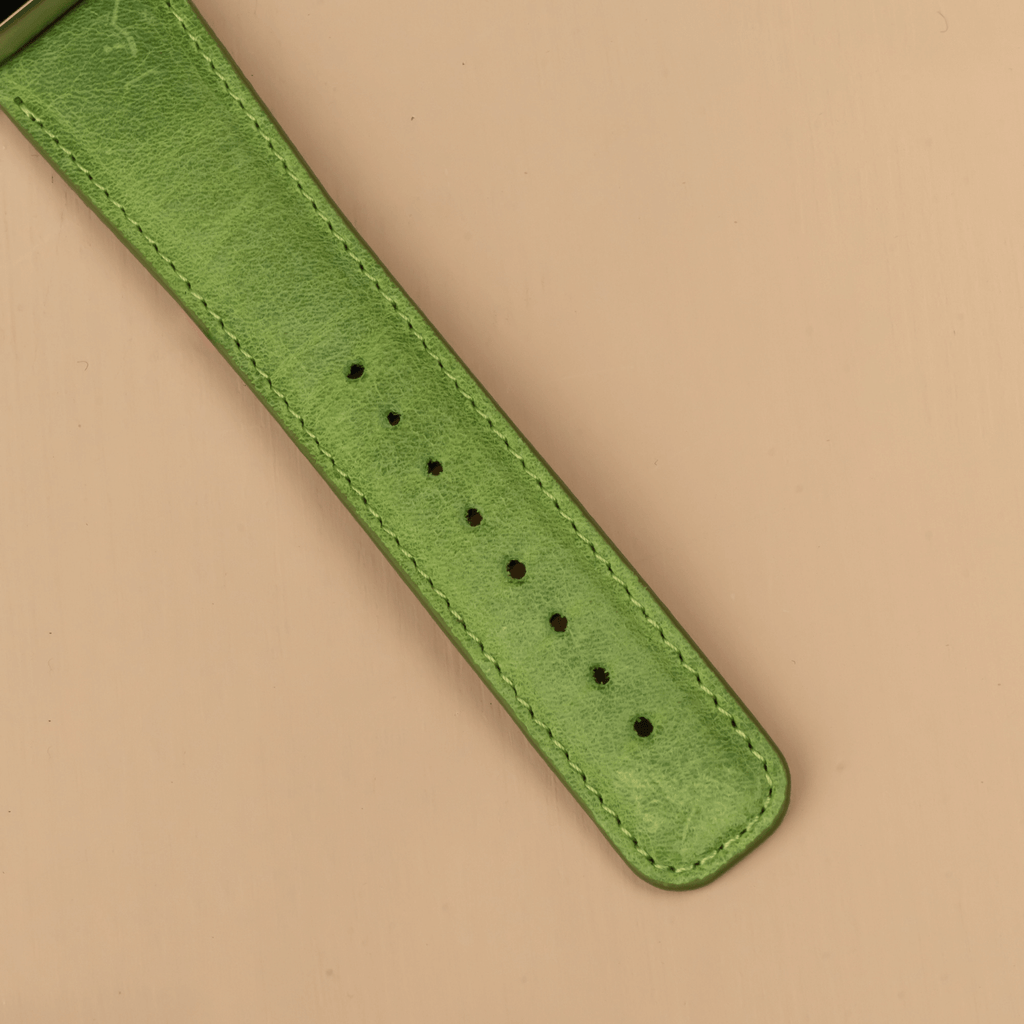 Apple Watch Sheen Green Leather Strap - Boston