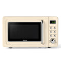 700W Retro Countertop Microwave Oven with 5 Micro Power and Auto Cooking Function