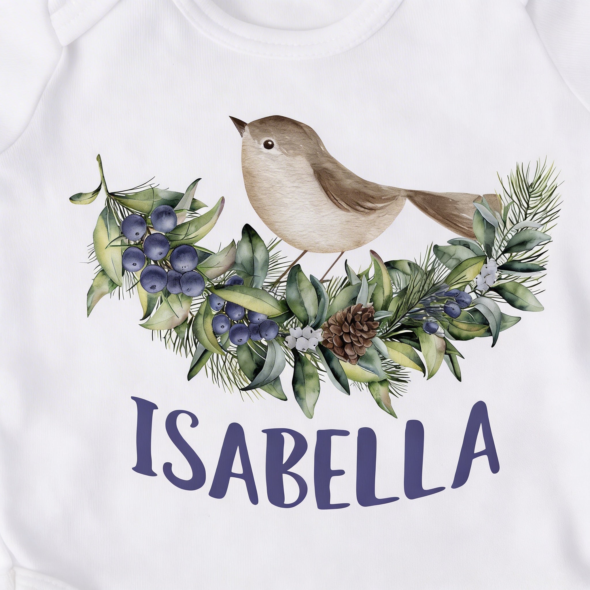 Personalized baby girl outfit, Baby Girl Bodysuit, Custom Baby Shower Gift, baby shower girl, woodland baby shirt spring greenery outfit