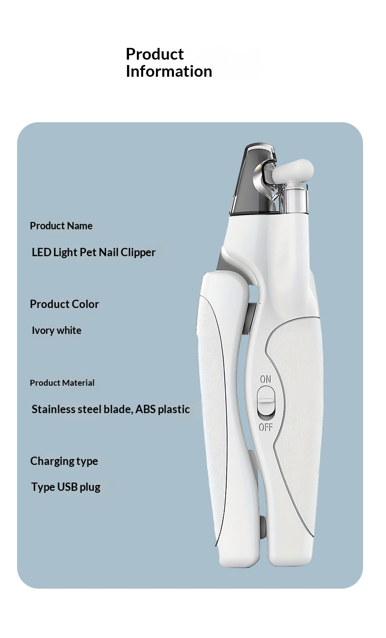 Rechargeable LED Pet Nail Clipper
