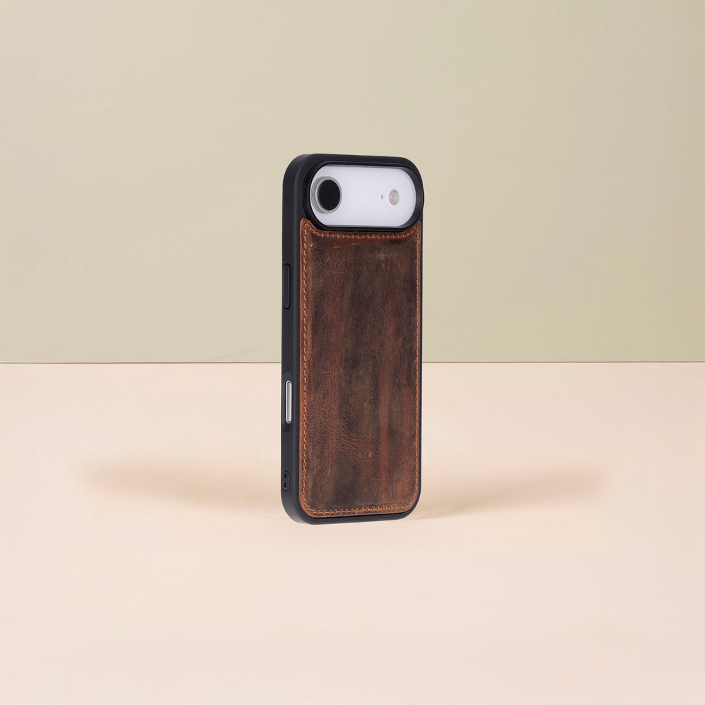 Premium Leather iPhone Air Wallet Case – Brown - Austin