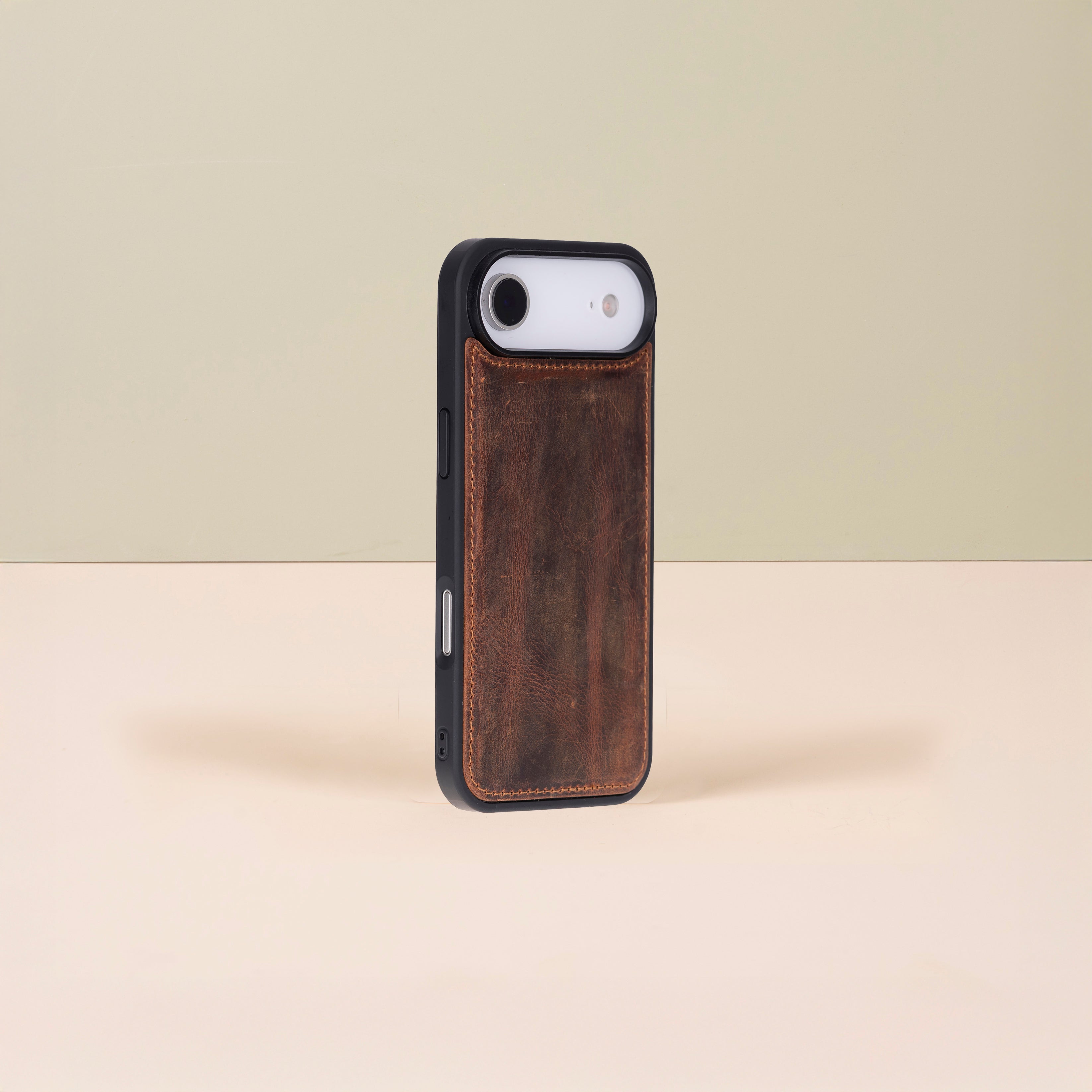 Premium Leather iPhone Air Wallet Case – Brown - Austin