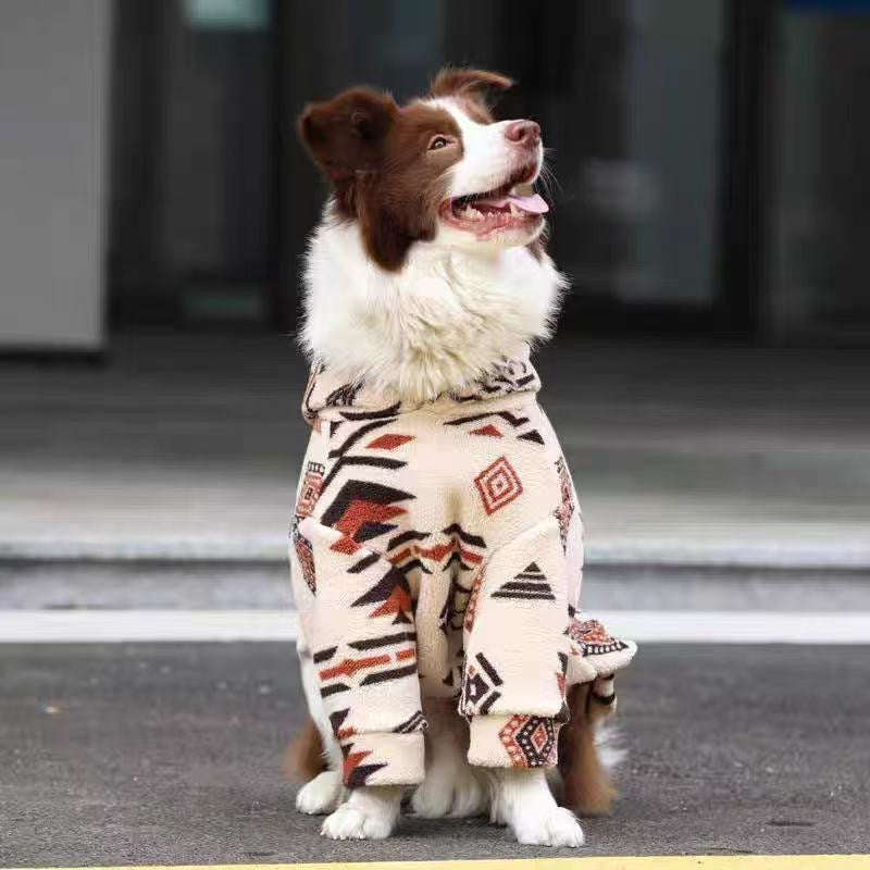 Thick Warm Arctic Fleece Winter Coat For Large Dogs