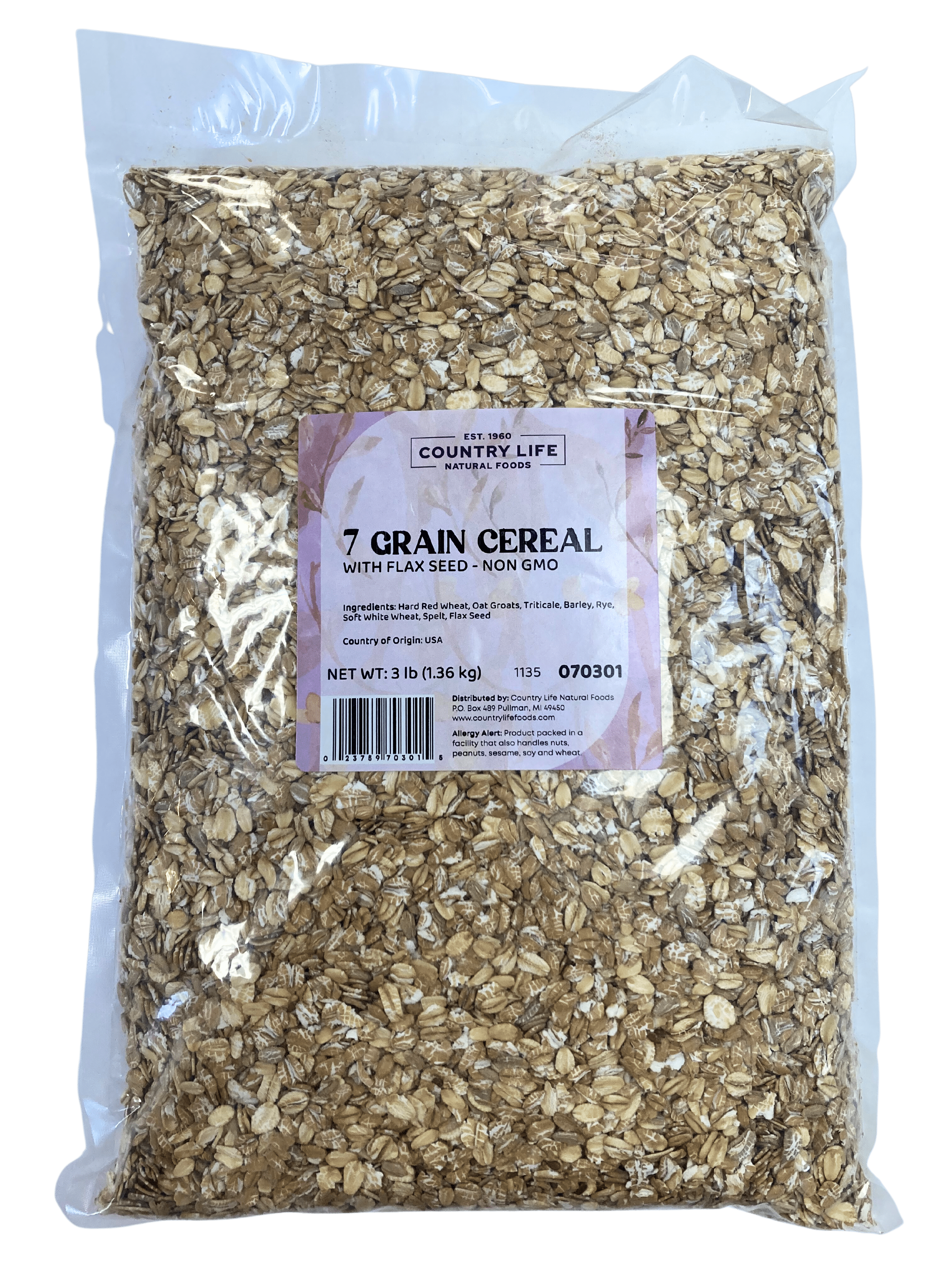 7-Grain Cereal w/ Flaxseed, Non GMO