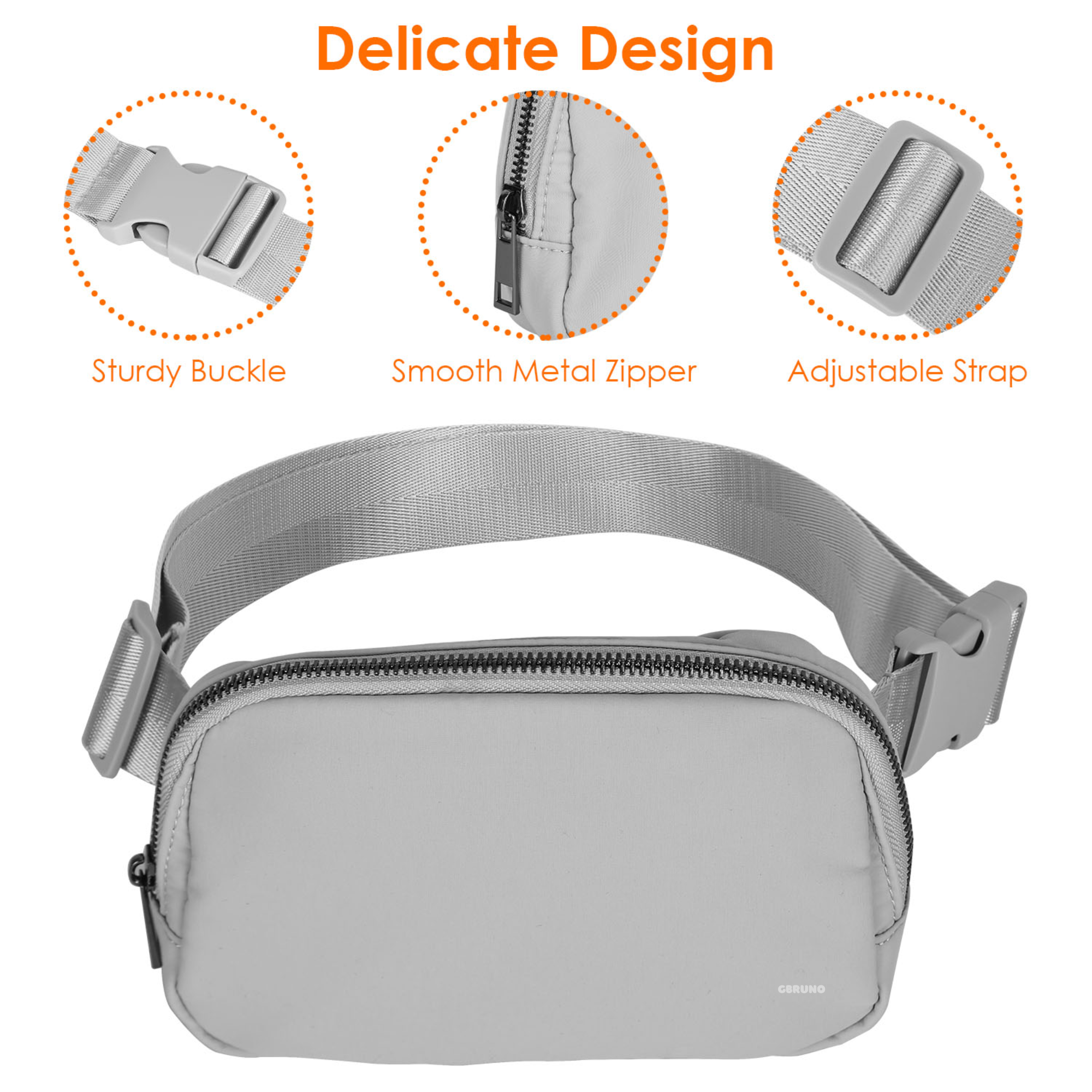 Sport Fanny Pack Unisex Waist Pouch Belt Bag Purse Chest Bag for Outdoor Sport Travel Beach Concerts Travel 20.86in-35.03in Waist Circumference with A
