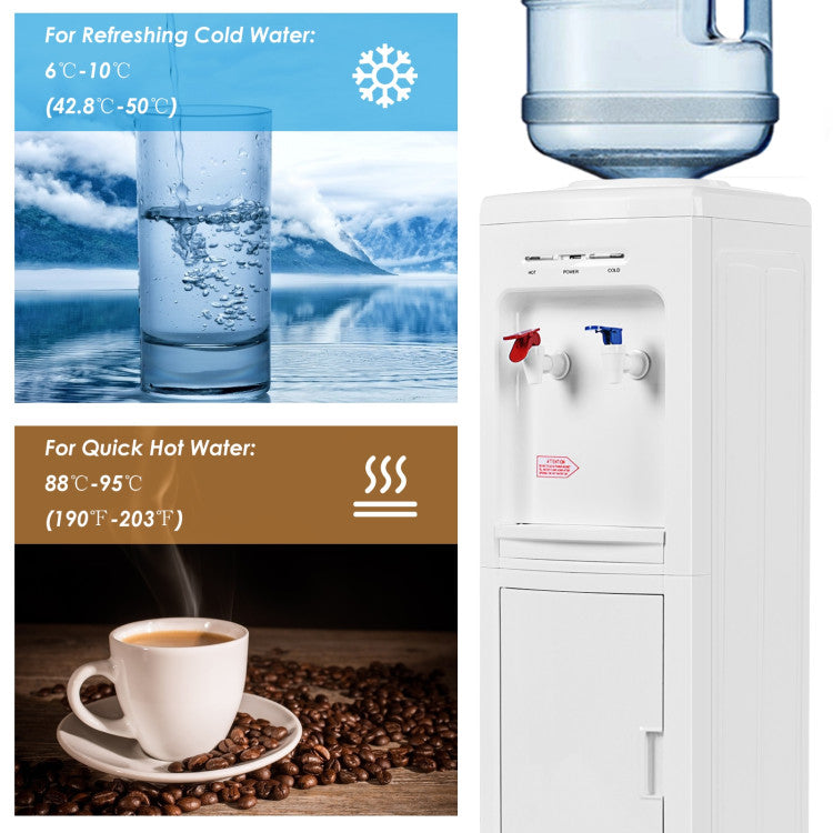 5-Gallon Hot & Cold Water Cooler with Child Safety Lock