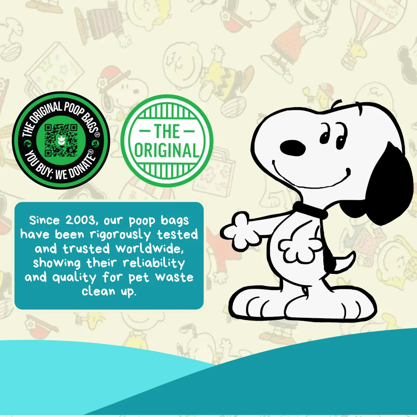Wholesale Snoopy® Leash Roll Poop Bags