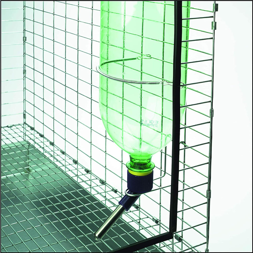 Water Bottle Drinking Fountain Kit Hamsters Rabbits Small Animals Soda Pop Bottle 2PCK