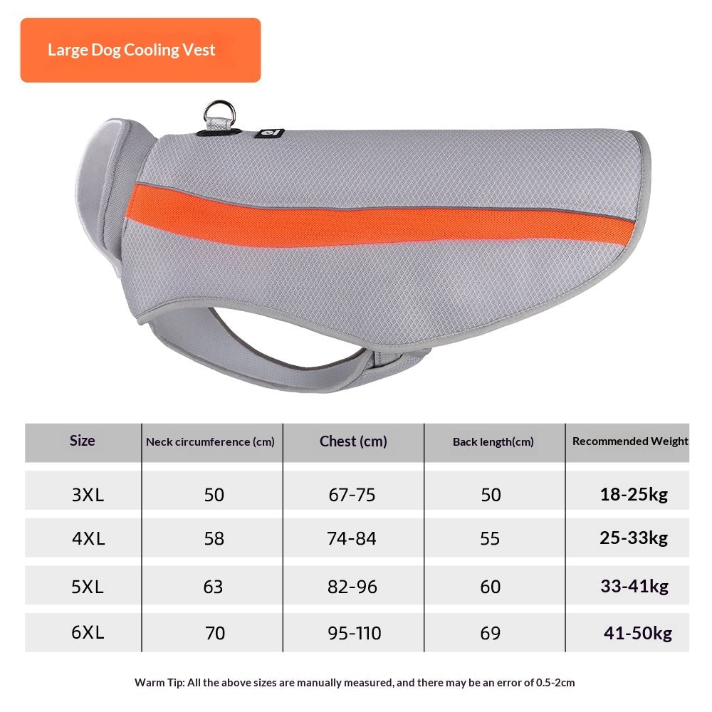 Cooling Vest For Medium And Large Dogs Pet Clothing For Heatstroke Prevention