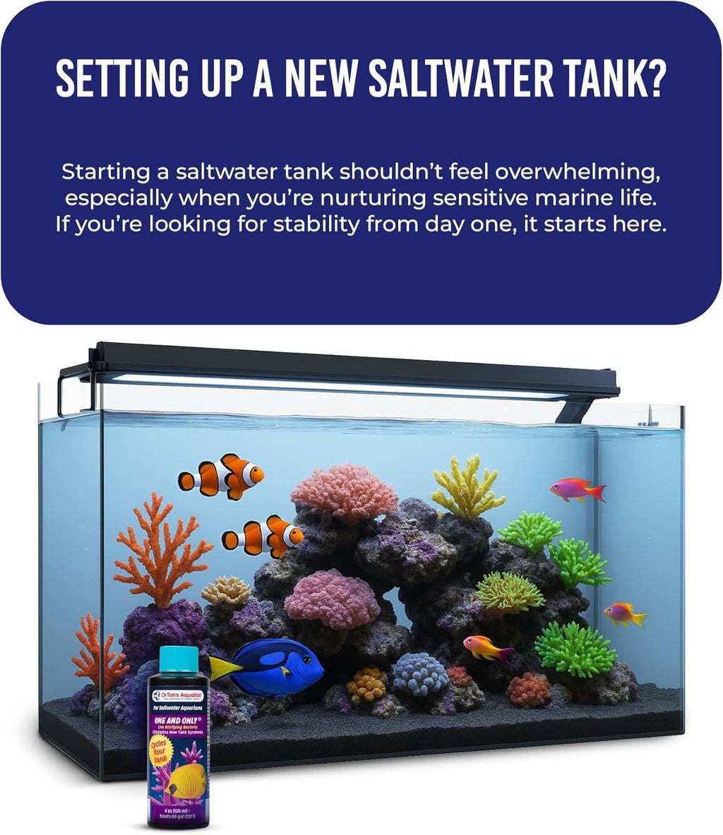 Dr Tim's One & Only Saltwater Nitrifying Bacteria 2 4 8 oz Aquarium