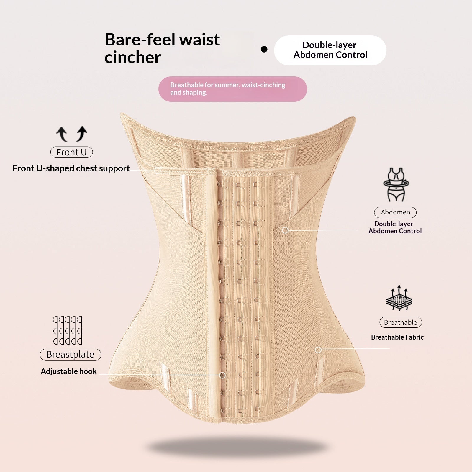 Breathable Enhanced Waist Trainer Corset