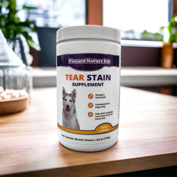 PiccardNaturePets Tear Stain Supplement with Lutein for Dogs 60 Count