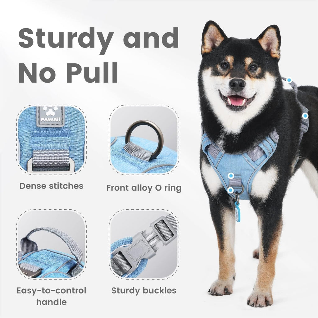No-Pull Reflective Dog Harness with ID Tag