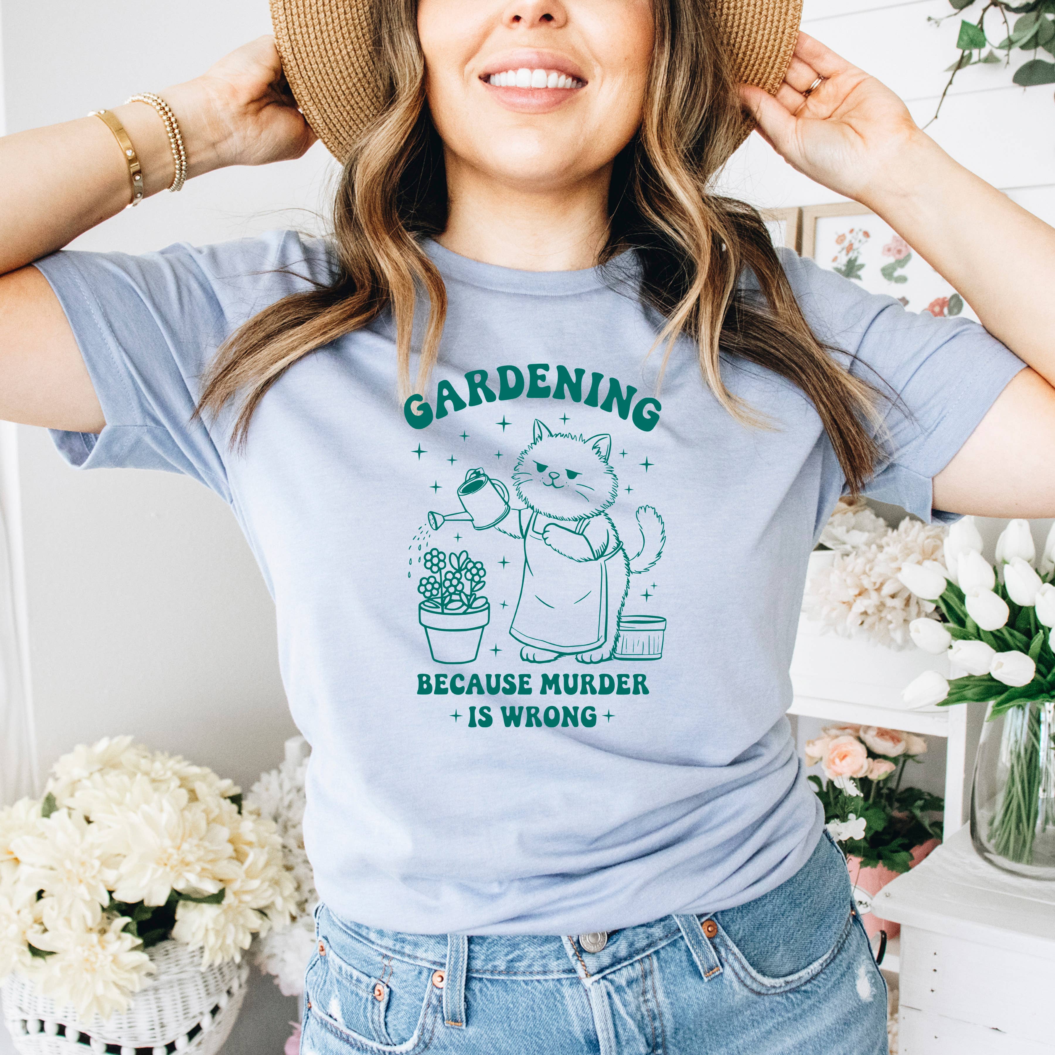 Gardening Graphic Tee for Garden Centers, Floral Plant Shops