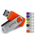 USB Drive: 360-Degree Rotating, Personalized, Various Capacities (8GB-64GB)